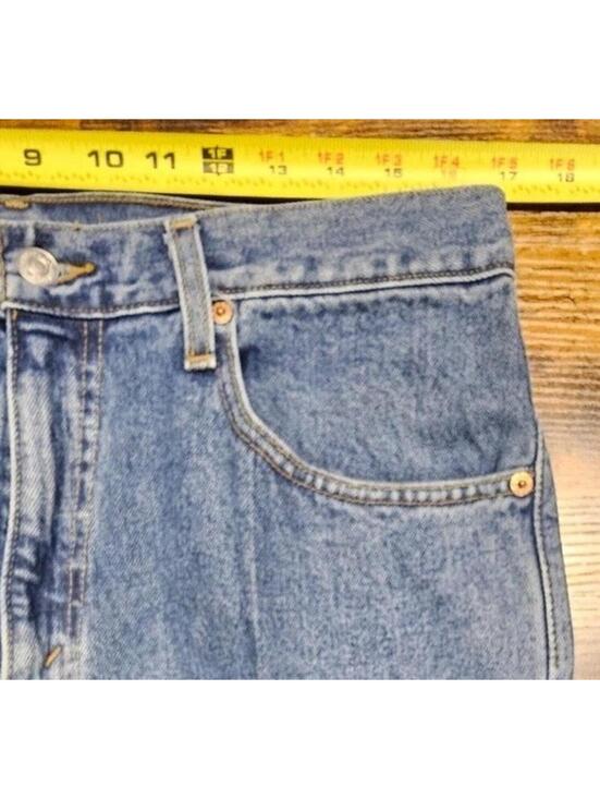 VTG 90s Levi's 550 Relaxed Fit Jeans Mens 34x31 Blue 100% Cotton Denim Deadstock - Picture 4 of 8